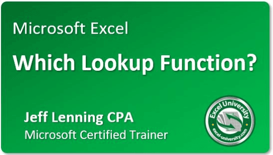 Excel: Which Lookup Function Should I Use?