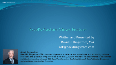 Excel's Custom Views Feature