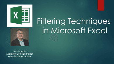Filtering Your Data in Microsoft Excel
